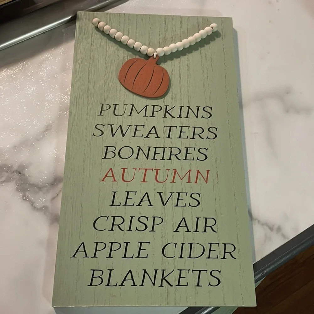 Target Bullseye Sage Green Pumpkin Sweater Bonfire Autumn Leaves Wall De…